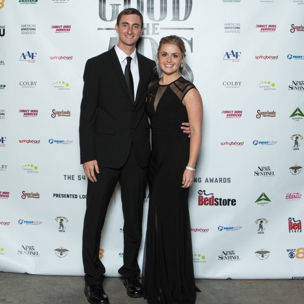 Formal floor length black gown worn once.